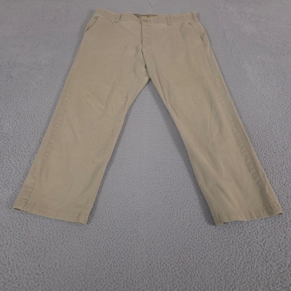 Lee Pants Mens 38x30 Khaki Extreme Comfort MVP Straight Stretch Chino Trousers
